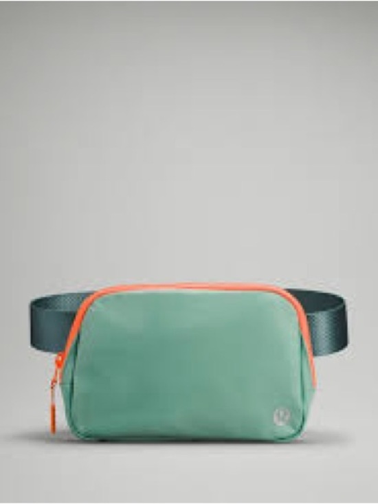 lululemon athletica Handbags - Lululemon Everywhere Belt Bag 1L Mint Green Orange Crossbody Waist Bag